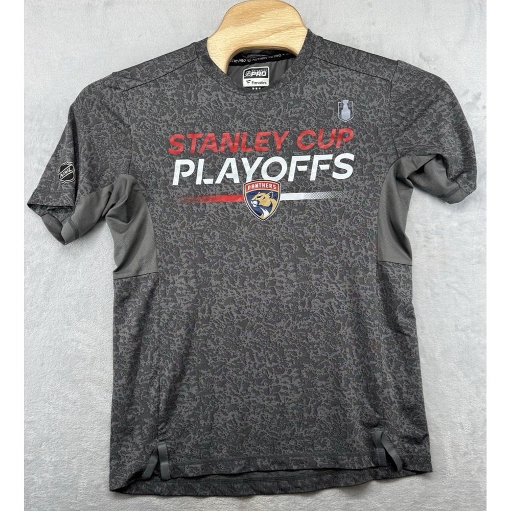 Fanatics Florida Panthers Stanley Cup Playoffs Gray T-Shirt Tee Men's SIze M